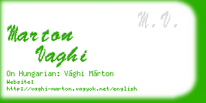 marton vaghi business card