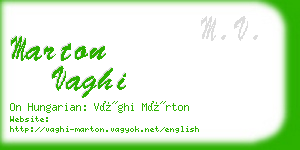 marton vaghi business card